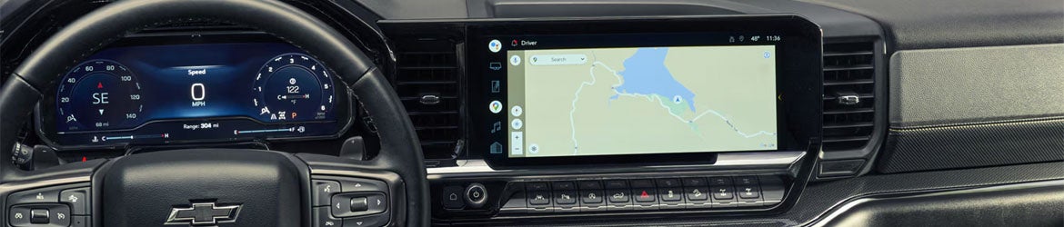 2026 Chevrolet Silverado 1500 infotainment system with touchscreen technology in Hillsdale, MI
