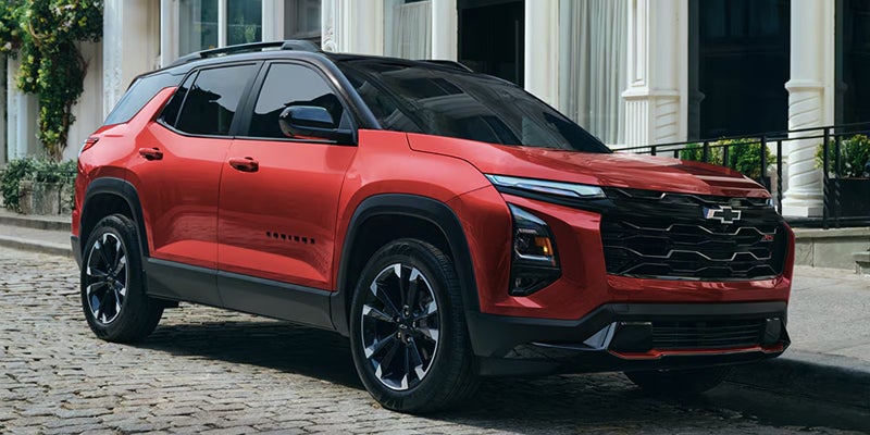 2027 Chevrolet Equinox parked downtown in Hillsdale, MI showcasing a smarter, more refined compact SUV design